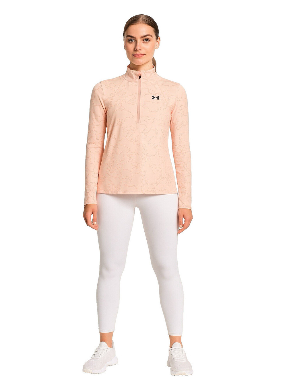Under Armour Blush Pink Half-zip Camo Pullover,NWT Size L